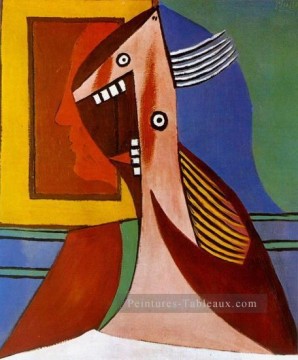 Buste de la femme et autoportrait 1929 cubisme Pablo Picasso Peinture à l'huile
